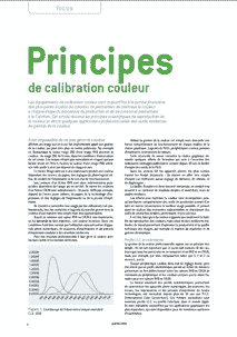 Couverture article "Principes de calibration couleur"